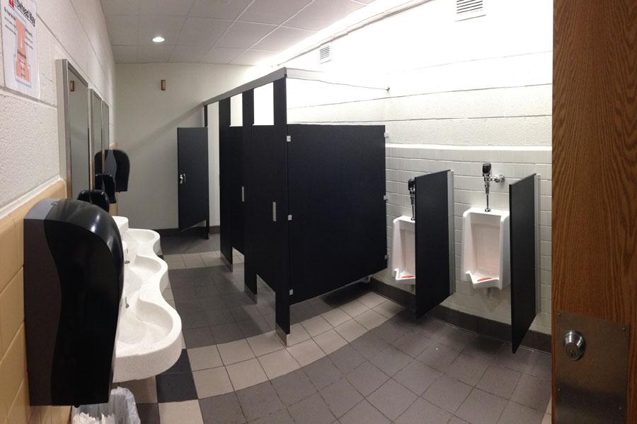 Remodeled bathroom at South Campus