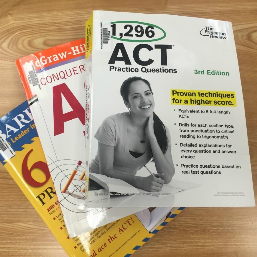 ACT Prep. Books Available in Arrowheads Library
