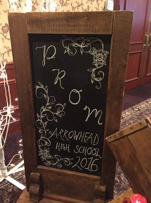 One of the many rustic themed decorations seen at Prom 