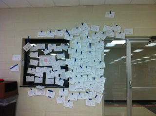 AHS Students pledge to wear their seatbelt and drive safely. 