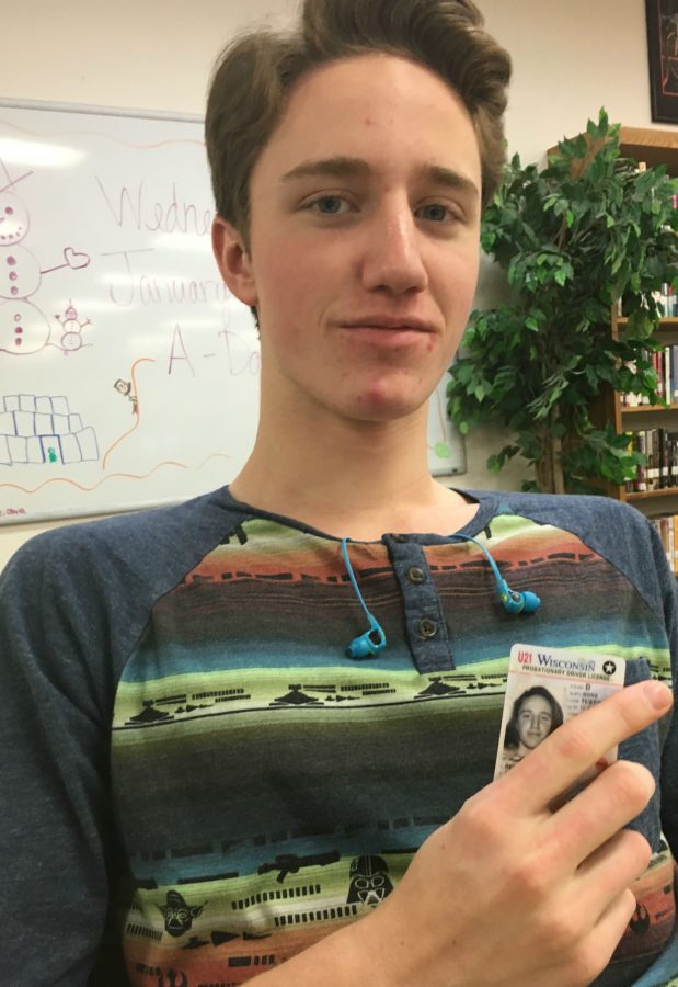 Jack Reinders and his drivers license