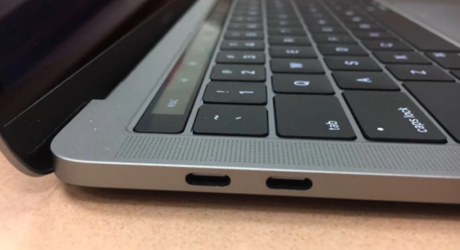 New MacBook Pro with USB-C ports.