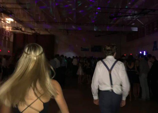 AHS students Meleana Strecher and Jamo Ashby walking into this years homecoming dance
