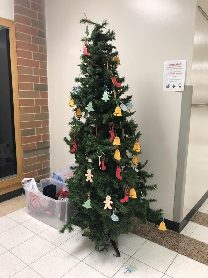 The trees can be found at South campus in the library and at North campus in the front foyer.