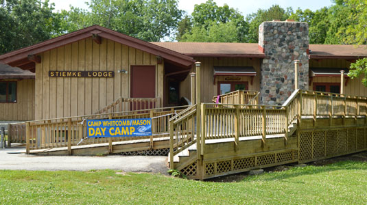 The Stiemke Lodge at Camp Whitcomb/Mason in Hartland, WI. 