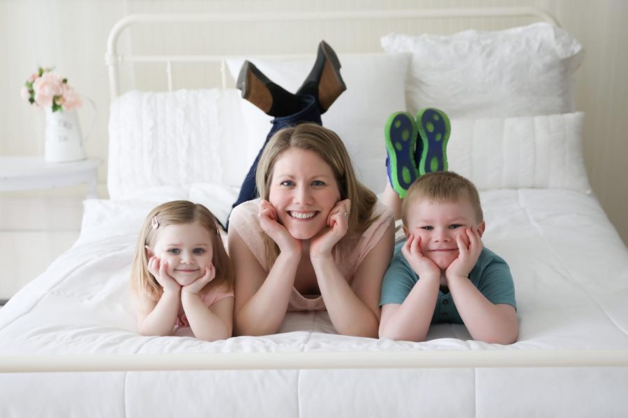 Arrowhead graduate Heather Vartanian and her two children, four-year-old CJ (right) and Ada (left), who is 2.