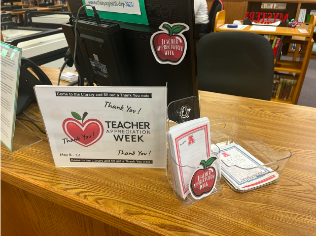 The Week of May 8th is Teacher Appreciation Week