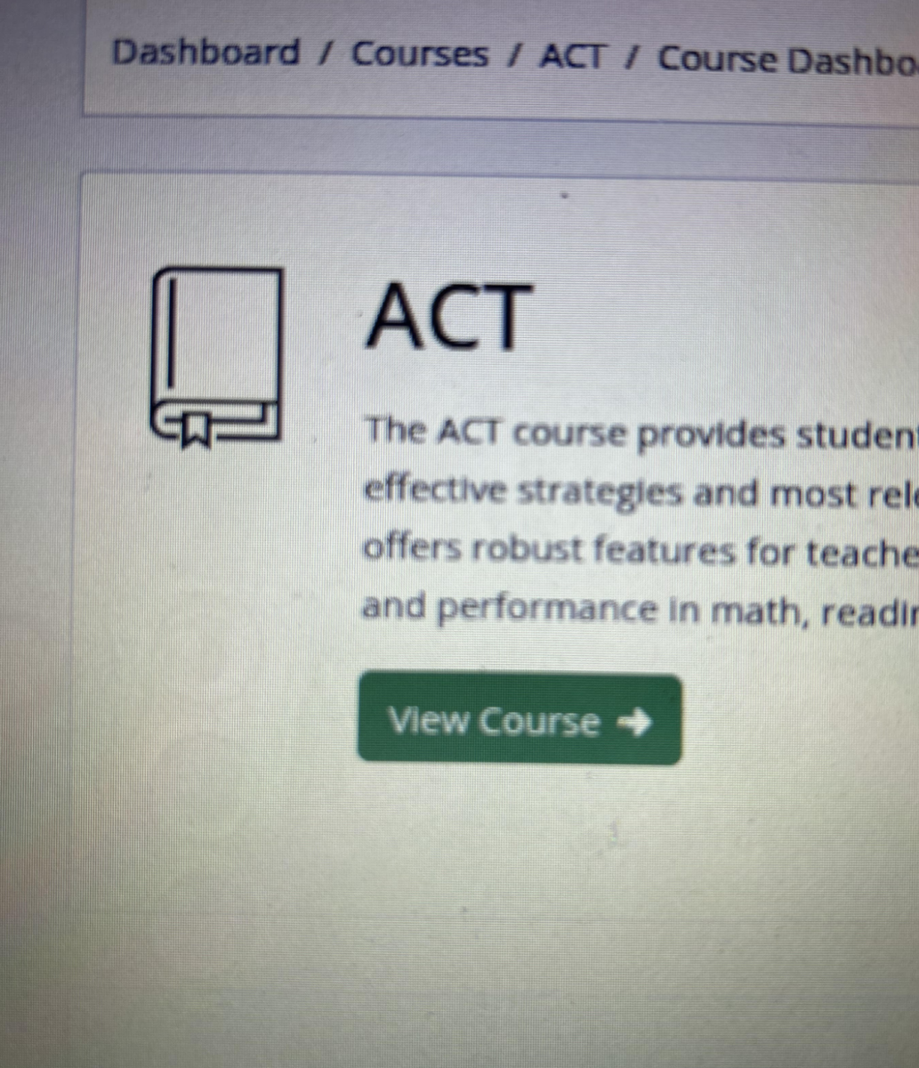 Preparing for the ACT