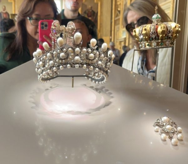 The tiara and crown belonging to Empress Eugénie.