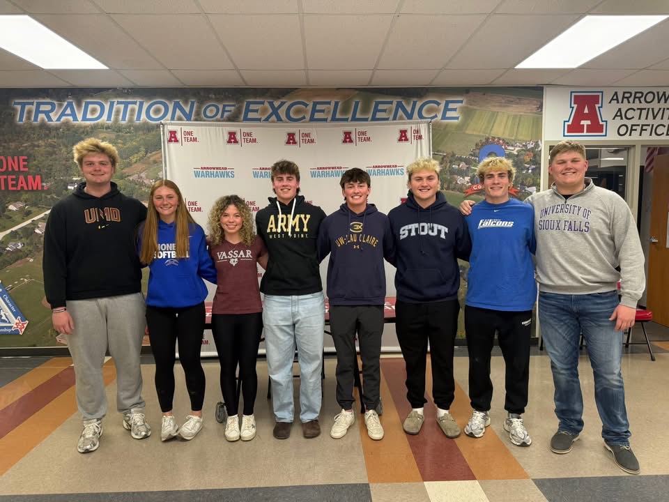 In order from left to right: Mitchel Bilicki, Ava McKellar, Piper Moede, Brendan Foley, Jonathan Amtmann, Jackson Brunner, Ryan Heiman, Tristen Seidl